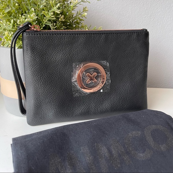Mimco Handbags - MIMCO black leather pouch - BNWT